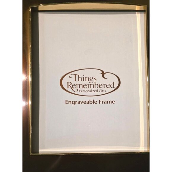Things Remembered Engraveable Gold-Tone Picture Frame 7" X 9" Rectangular Design - Picture 2 of 9